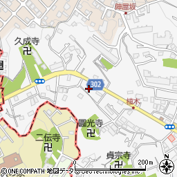 神奈川県鎌倉市植木521-9周辺の地図