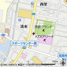 愛知県江南市高屋町清水108周辺の地図