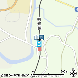 山岡駅 かんてんかん レストラン周辺の地図