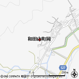 兵庫県朝来市和田山町岡周辺の地図