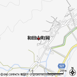 兵庫県朝来市和田山町岡周辺の地図