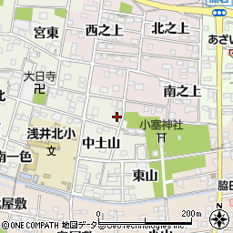 愛知県一宮市浅井町大野北土山周辺の地図