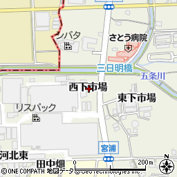 愛知県犬山市羽黒西下市場周辺の地図