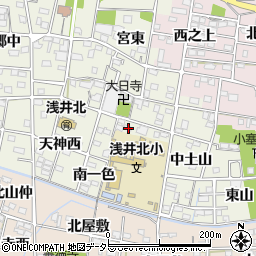 愛知県一宮市浅井町大野南一色4周辺の地図