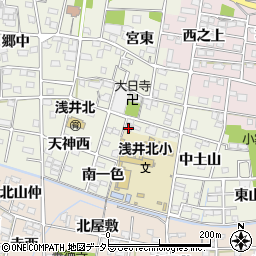 愛知県一宮市浅井町大野南一色3周辺の地図