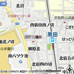 愛知県一宮市木曽川町黒田西針口北ノ切38周辺の地図