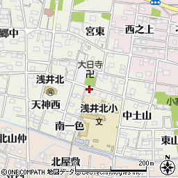 愛知県一宮市浅井町大野南一色2周辺の地図