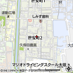 岐阜県大垣市世安町周辺の地図