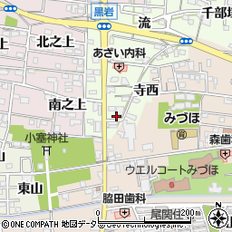 愛知県一宮市浅井町黒岩石刀山34-1周辺の地図