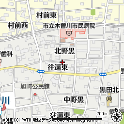 愛知県一宮市木曽川町黒田往還東95周辺の地図