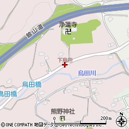 下烏田周辺の地図