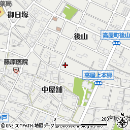 愛知県江南市高屋町周辺の地図