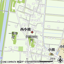 岐阜県羽島市小熊町西小熊1573周辺の地図