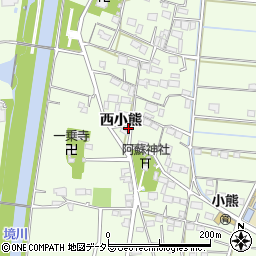 岐阜県羽島市小熊町西小熊4296周辺の地図