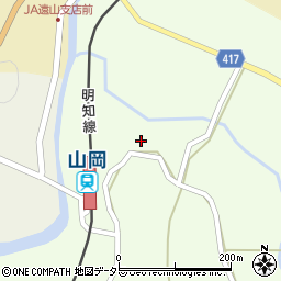 岐阜県恵那市山岡町田沢2751周辺の地図