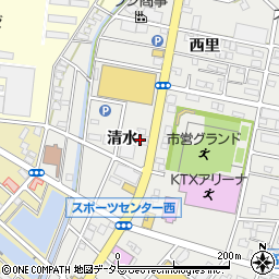 愛知県江南市高屋町清水63周辺の地図