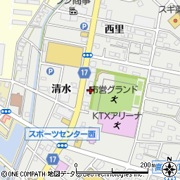 愛知県江南市高屋町清水105周辺の地図