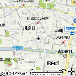 愛知県犬山市羽黒川原口82周辺の地図