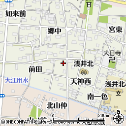 愛知県一宮市浅井町大野前田34周辺の地図