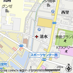 愛知県江南市高屋町清水47周辺の地図