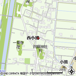 岐阜県羽島市小熊町西小熊1574周辺の地図