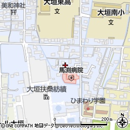 岐阜県大垣市美和町周辺の地図