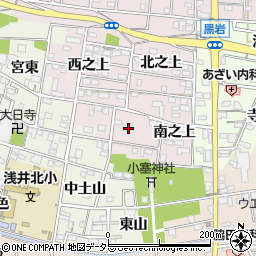 愛知県一宮市浅井町河田上之段周辺の地図
