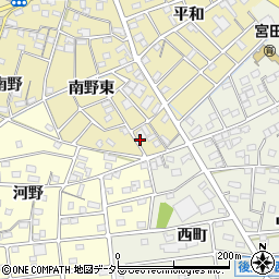 愛知県江南市宮田町南野東186周辺の地図