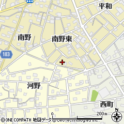 愛知県江南市宮田町南野東126周辺の地図