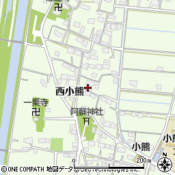 岐阜県羽島市小熊町西小熊1563周辺の地図