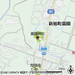 藁園神社周辺の地図