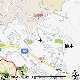 神奈川県鎌倉市植木438周辺の地図