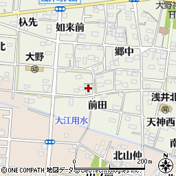 愛知県一宮市浅井町大野前田9周辺の地図