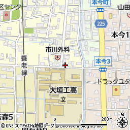 岐阜県大垣市南若森町333-1周辺の地図