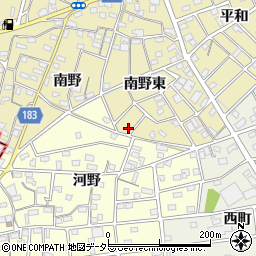 愛知県江南市宮田町南野東124-6周辺の地図