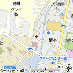愛知県江南市高屋町清水12周辺の地図