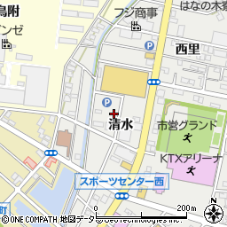 愛知県江南市高屋町清水53周辺の地図