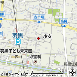 愛知県犬山市羽黒小安80周辺の地図