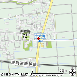 岐阜県大垣市十六町228-2周辺の地図