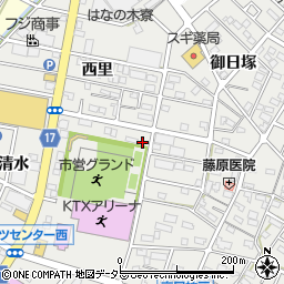 愛知県江南市高屋町清水100周辺の地図