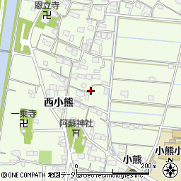 岐阜県羽島市小熊町西小熊1564周辺の地図