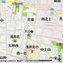 愛知県一宮市浅井町大野北一色周辺の地図