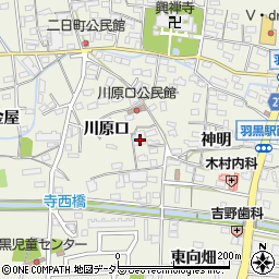 愛知県犬山市羽黒川原口77周辺の地図