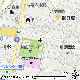 愛知県江南市高屋町清水98周辺の地図