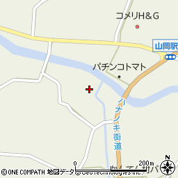 岐阜県恵那市山岡町上手向1335周辺の地図