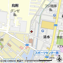 愛知県江南市高屋町清水30周辺の地図