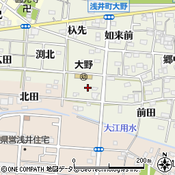 愛知県一宮市浅井町大野郷西周辺の地図