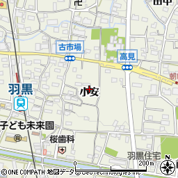 愛知県犬山市羽黒小安61周辺の地図