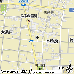 愛知県一宮市光明寺古屋敷周辺の地図
