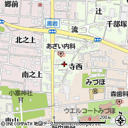 愛知県一宮市浅井町黒岩石刀山周辺の地図